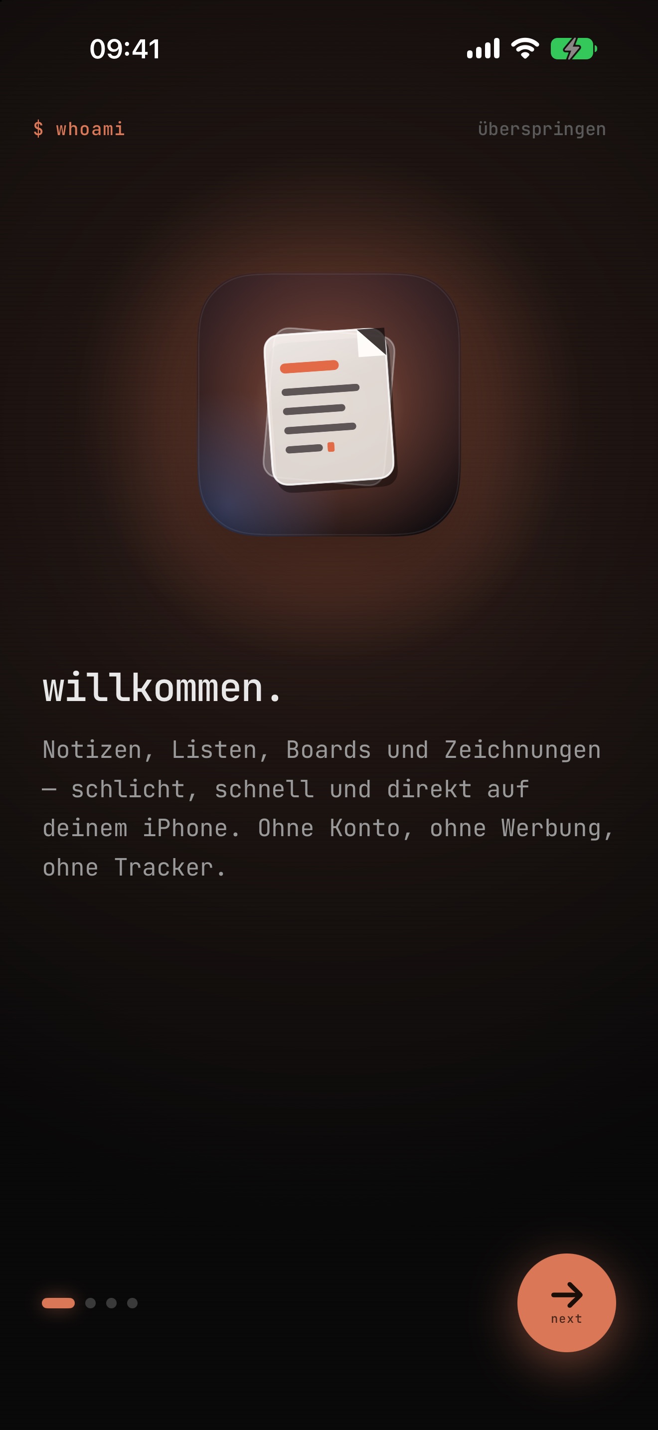 Rundgang im Terminal-Stil