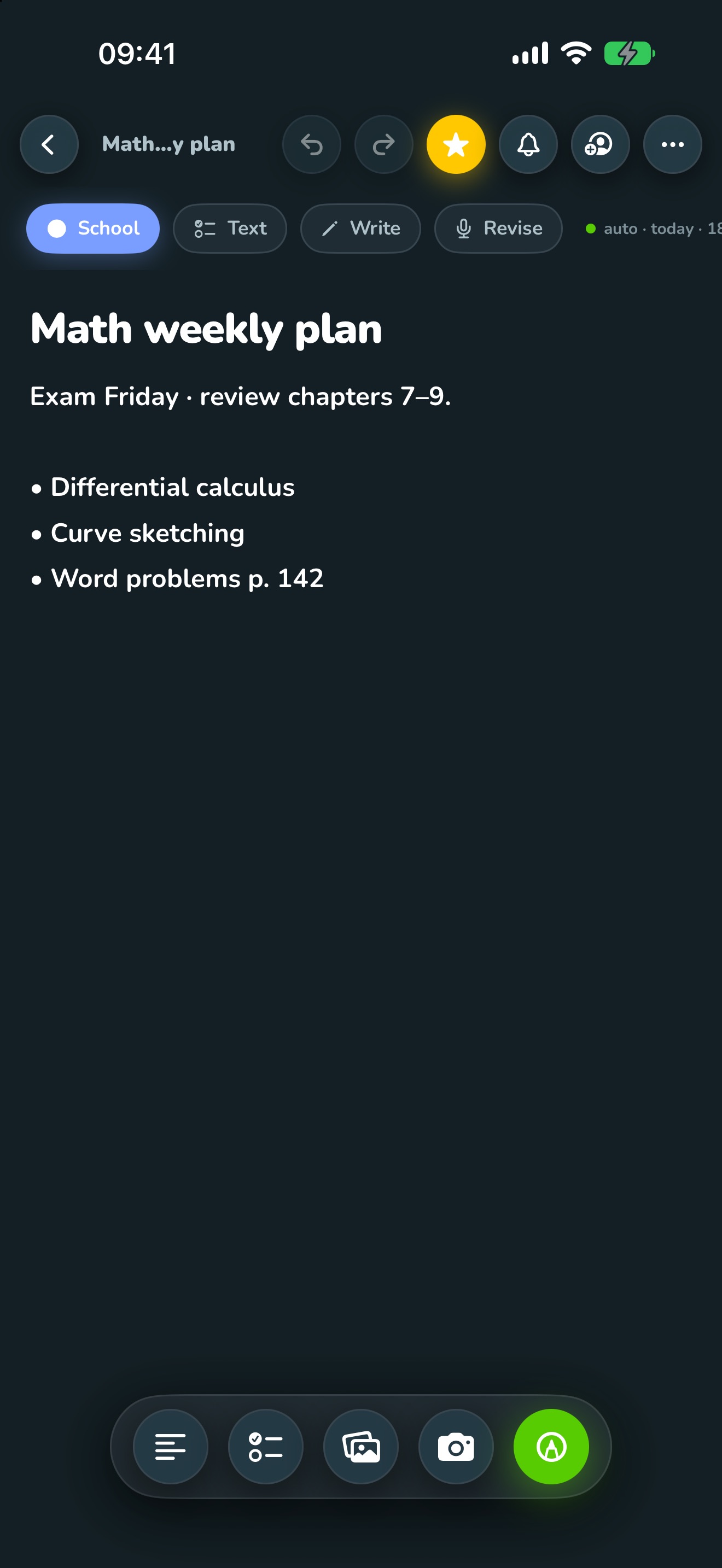 Editor in Simple Notes