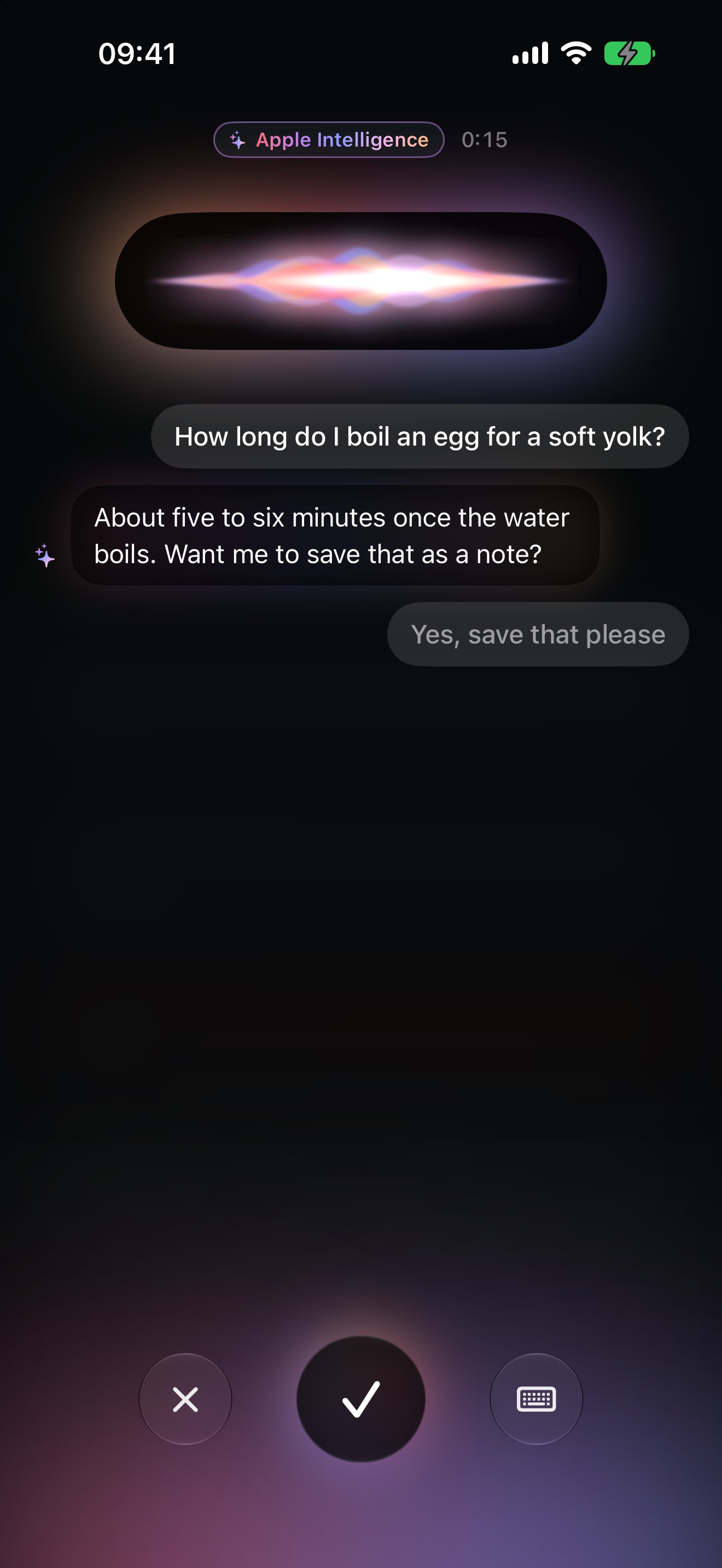 Voice mode in Simple Notes